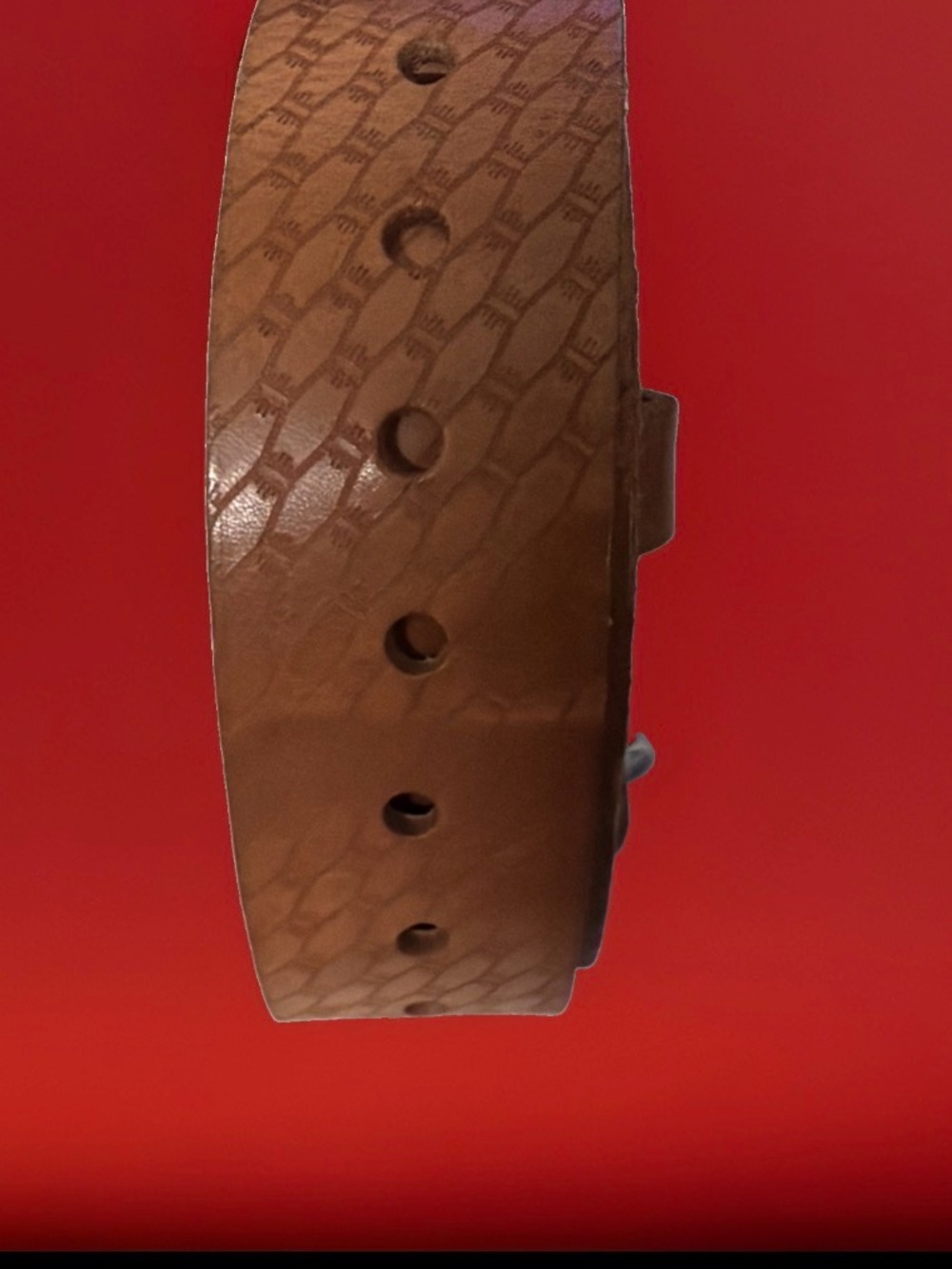 Craftsman. 47” 100% saddle leather Brown Textured  Belt #40472 made in Mexico